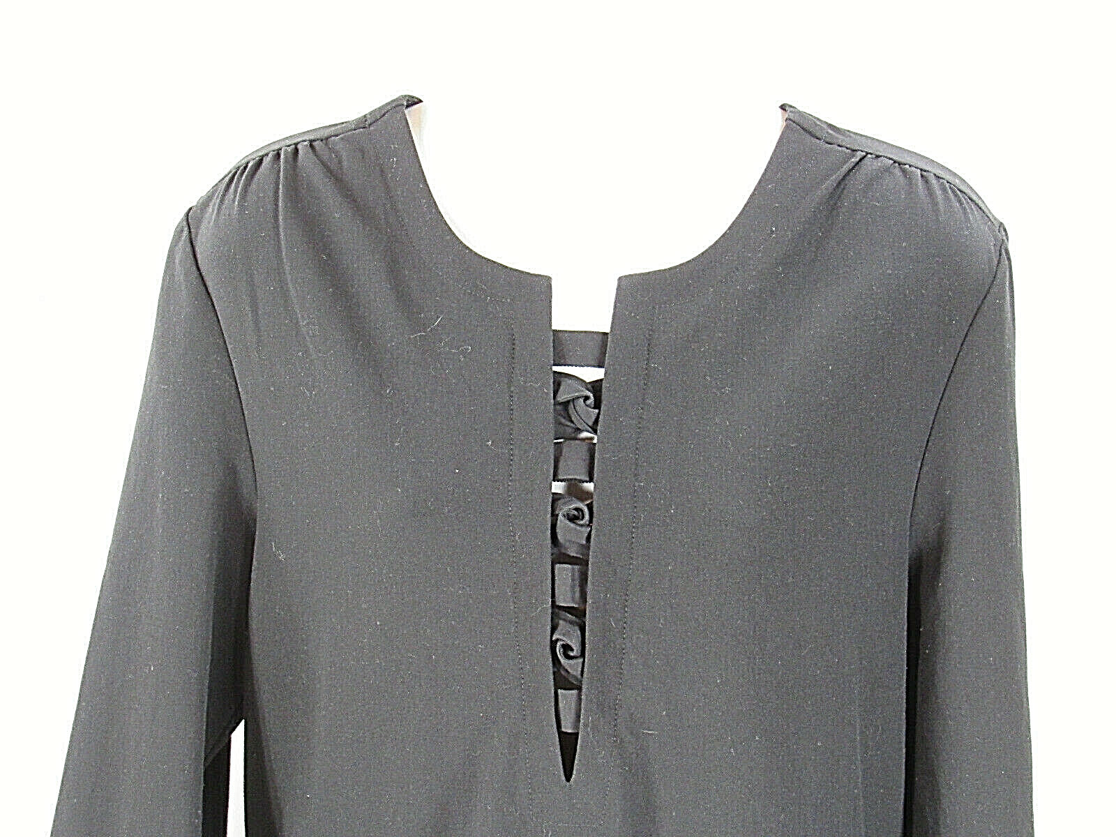 See U Soon Black Dress With Pockets M [ 38in Bust 36L ] Laced Neck