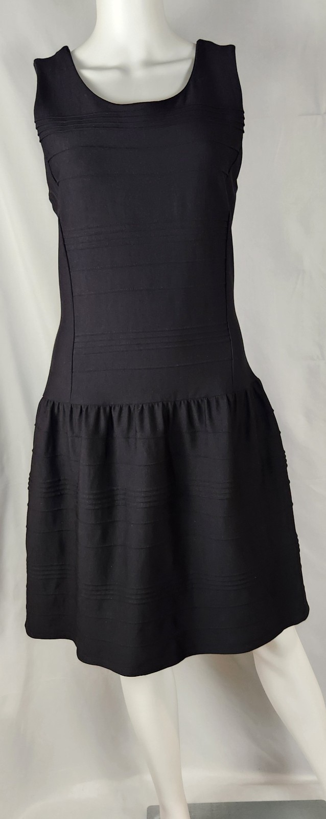 VTG Worthington Drop Waist Quiet-luxury/Old-Money/Minimalist Black Dress L
