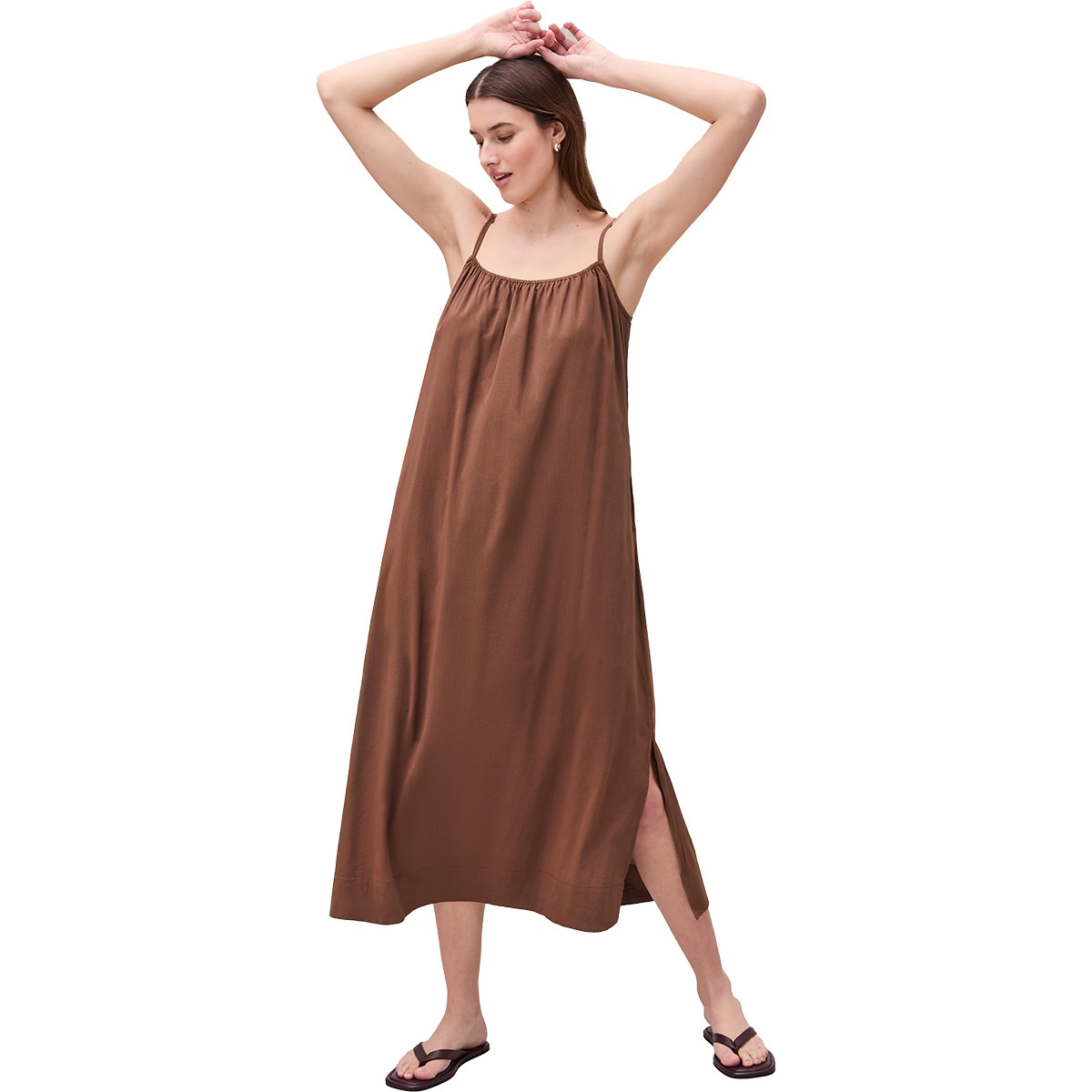 Richer Poorer Topanga Cotton Slip Dress – Women’s Brunette, L