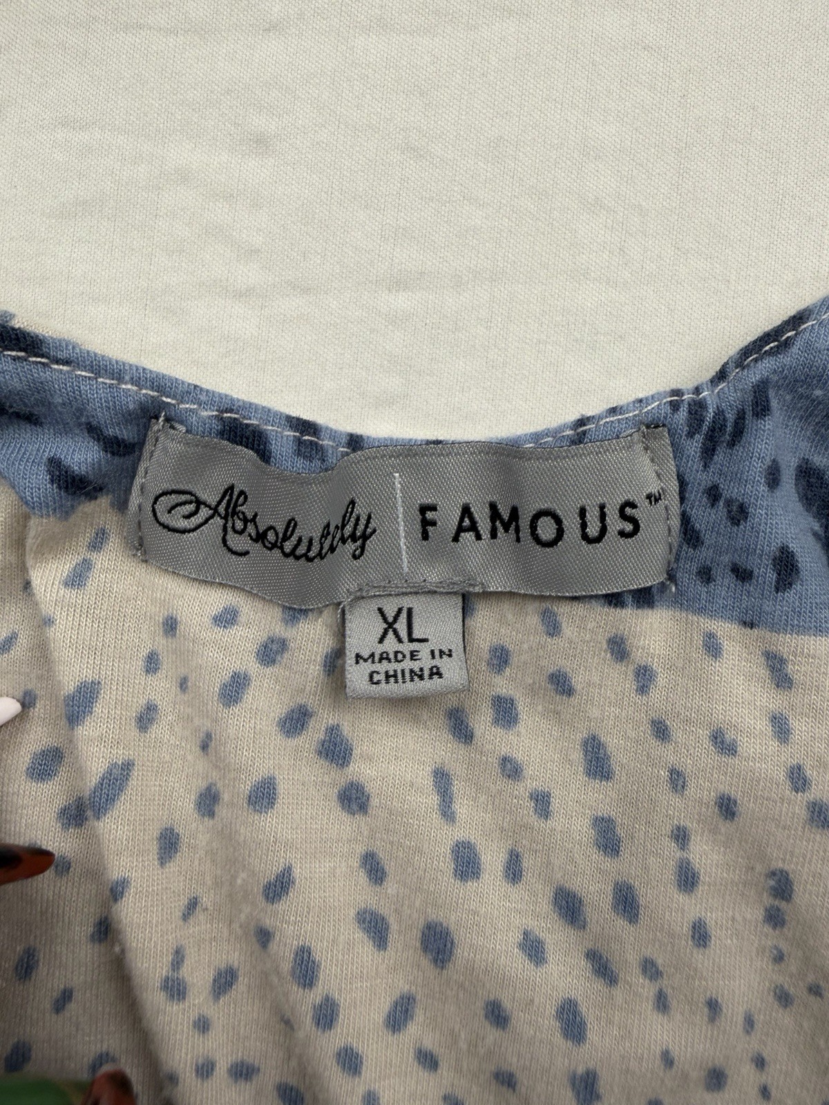 Absolutely Famous Womens XL Blue Patchwork Sleeveless Maxi Tie Front