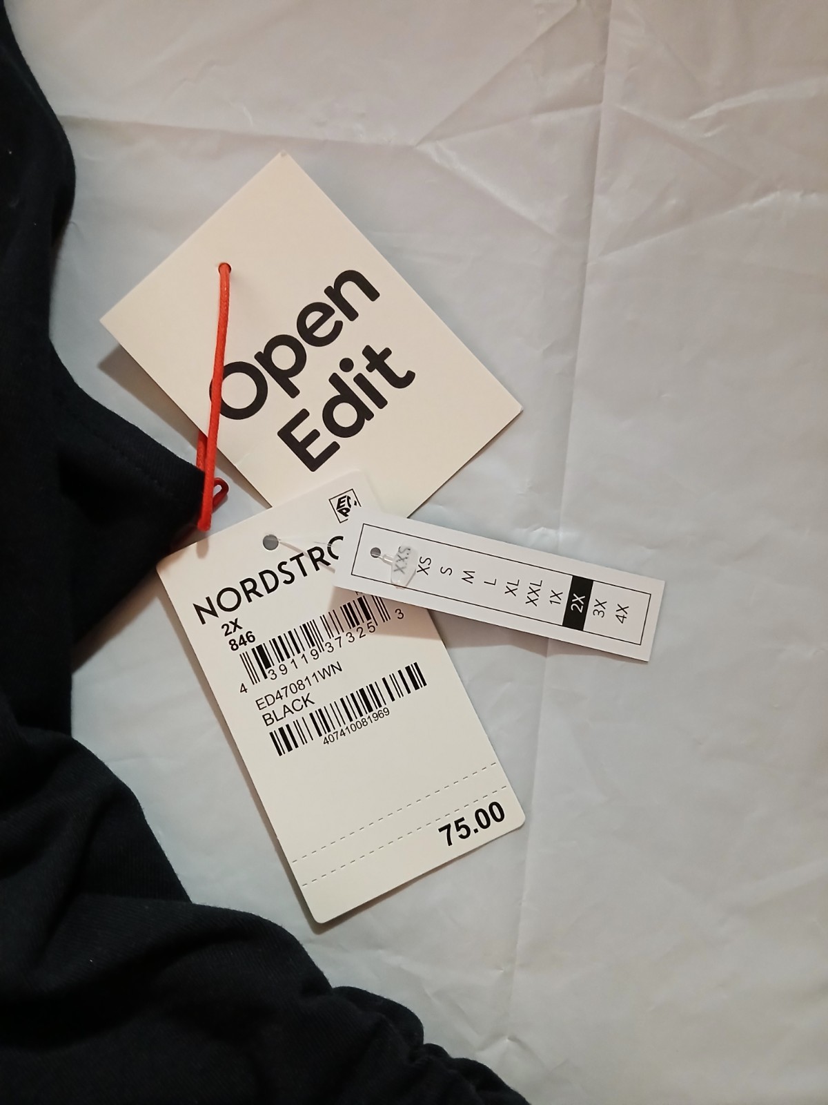 NWT OPEN EDIT WOMENS BLACK SLEEVELESS RUCHED BODYCON DRESS