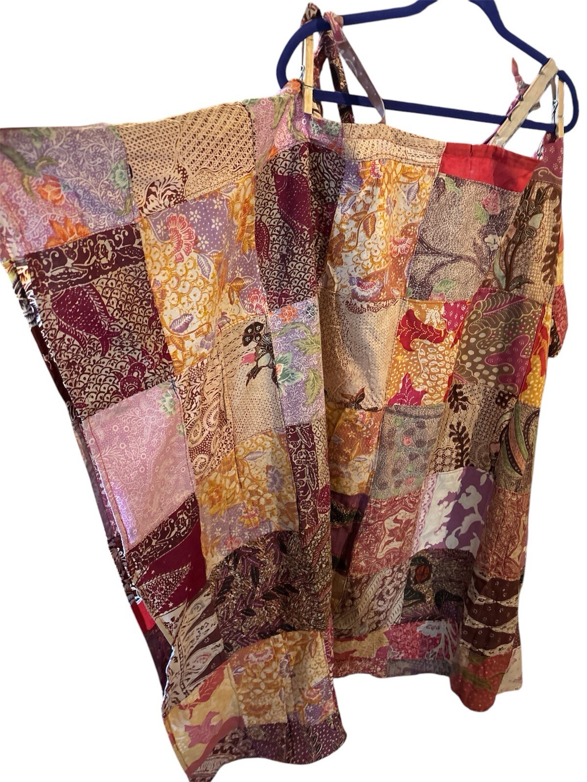 Jaded Gypsy Dress NWT Kantha Patchwork Cold Shoulder Midi Dress MauveTan OSFM