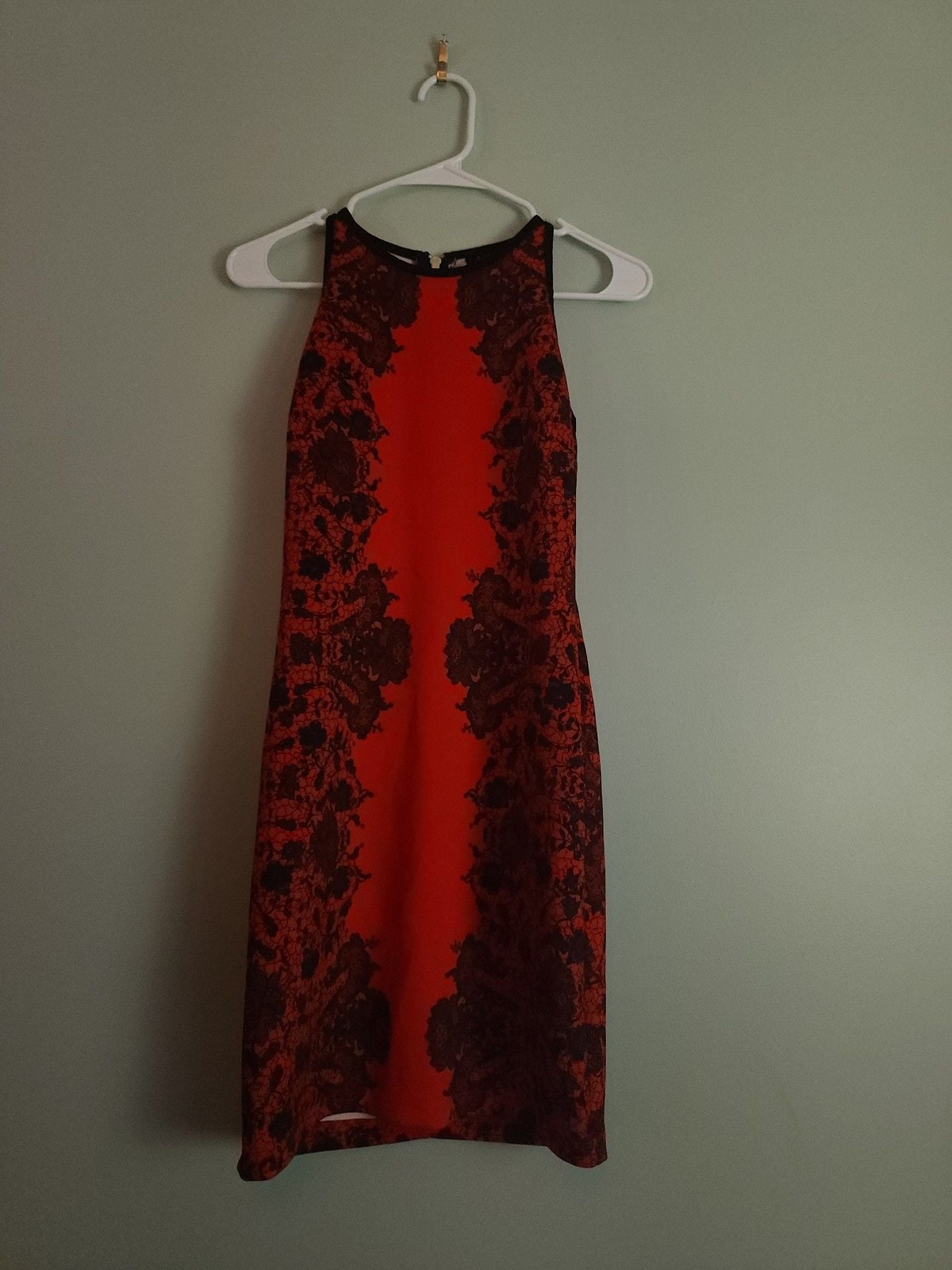 B. Darlin Women’s Sleeveless Red and Black Lace Bodycon Dress Size 9/10