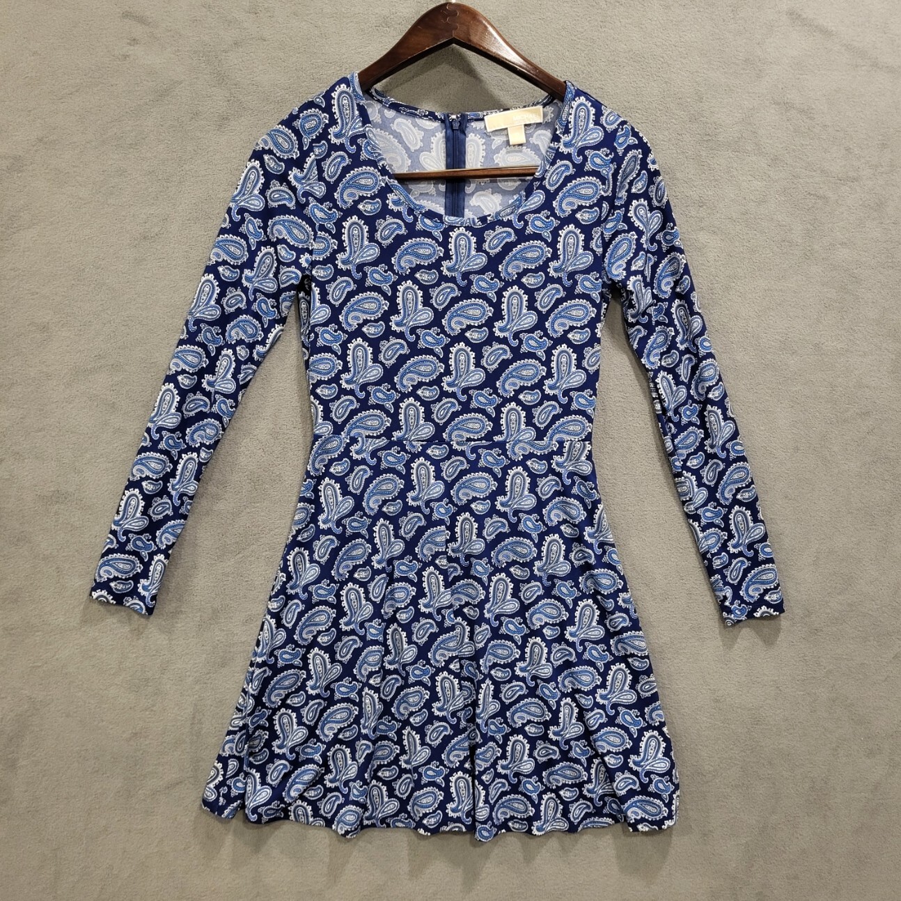 Michael Kors Midi Dress Women’s Size XSmall Paisley Stretch Fit and Flare Flowy