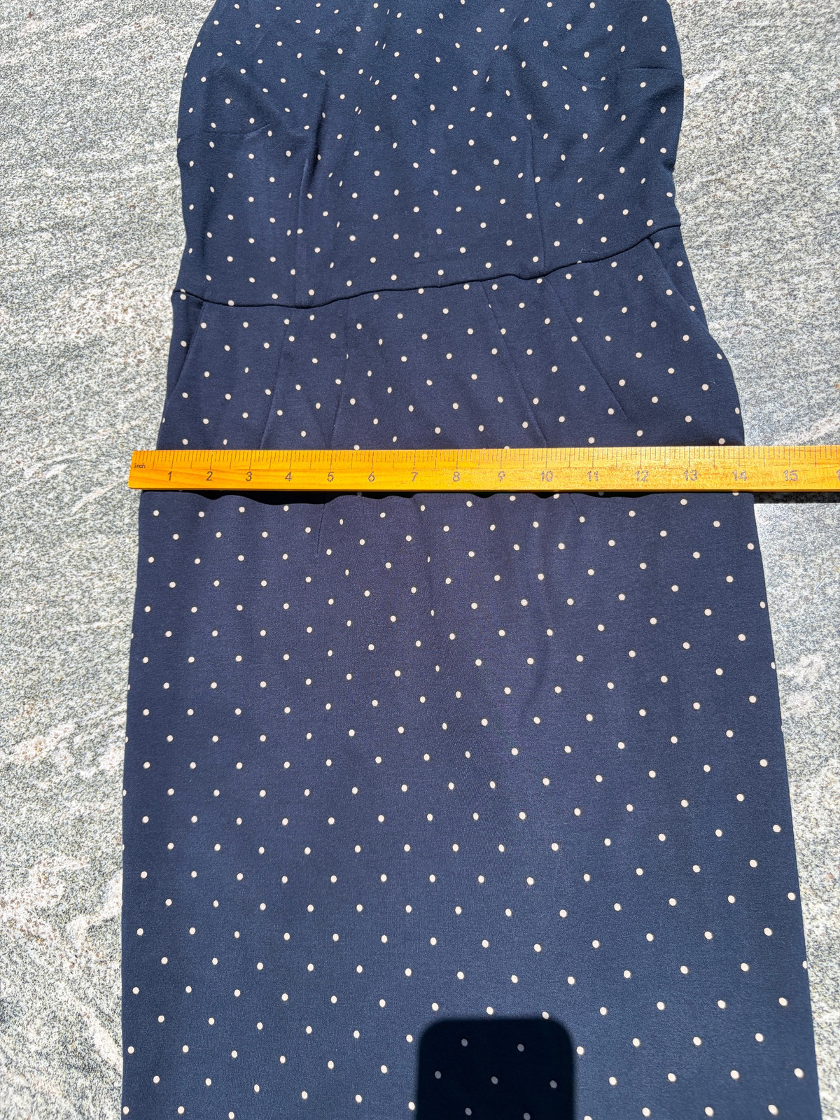 Vintage 1990s Supermodel Navy Polka Dot Sleeveless Dress Medium