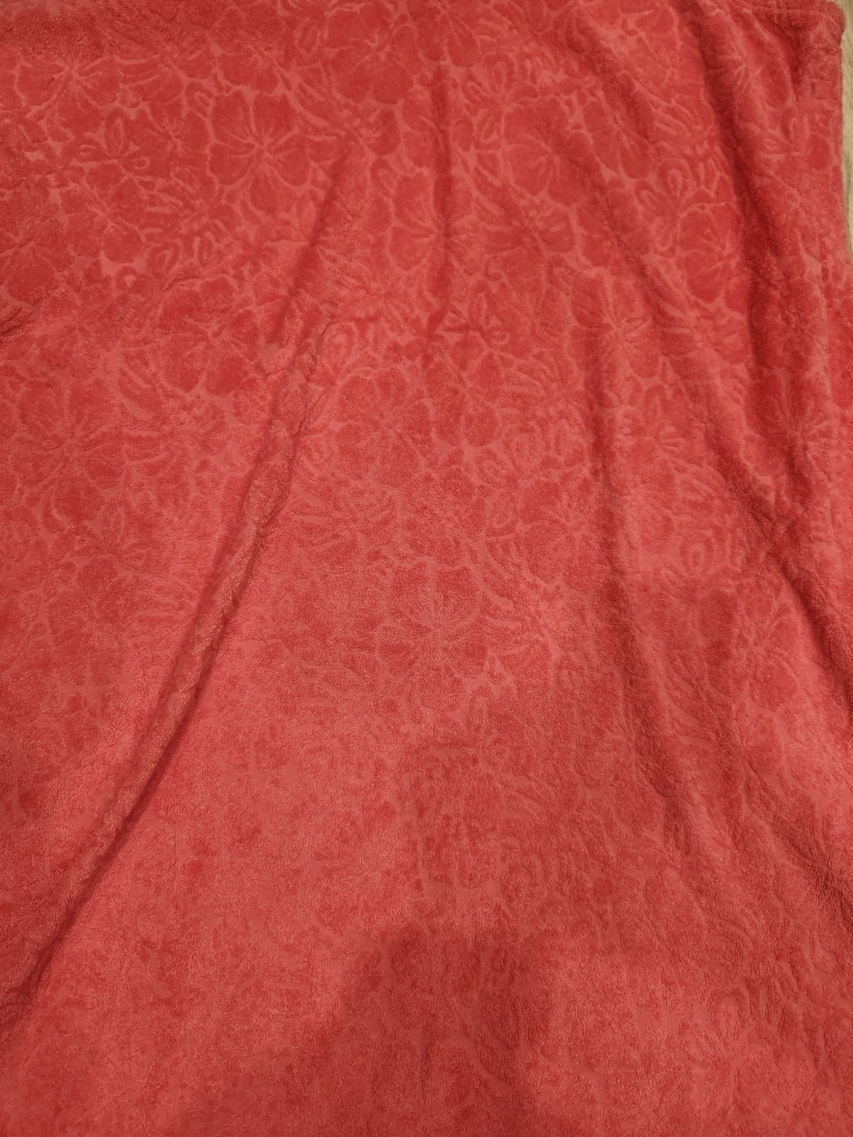 Belle Kim Gravel Poolside Terry Jamaican Jacquard Dress-Coral Pink-Sz XL A643801