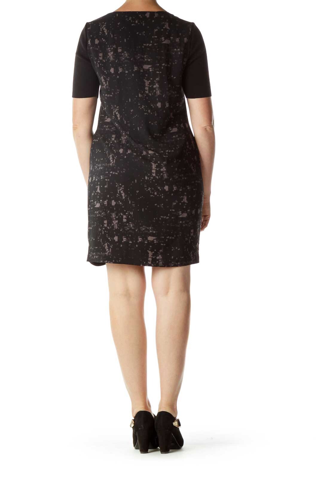 Elie Tahari Black Combo Zip Mesh Panel Dress. Sz M. NWT!