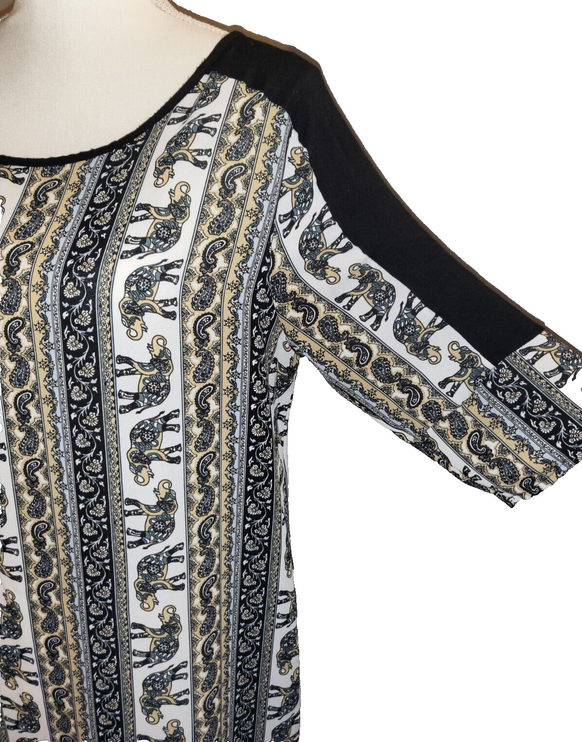 Love Crazy Womens Size XL Shearling Knee Length Dress, Graphic Print Stripes
