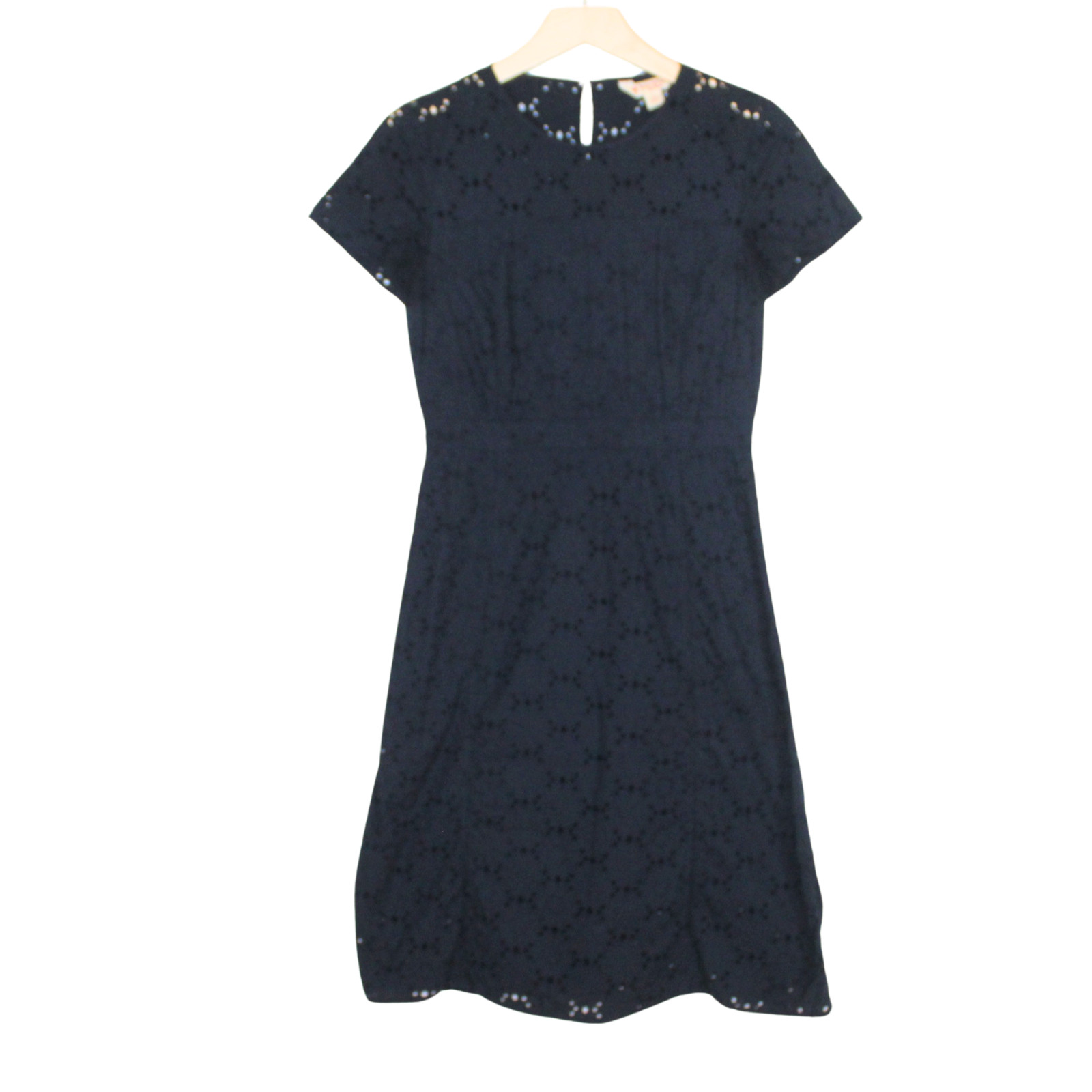 Brooks Brothers Red Fleece women’s sheath dress size 2 navy eyelet short sleeve