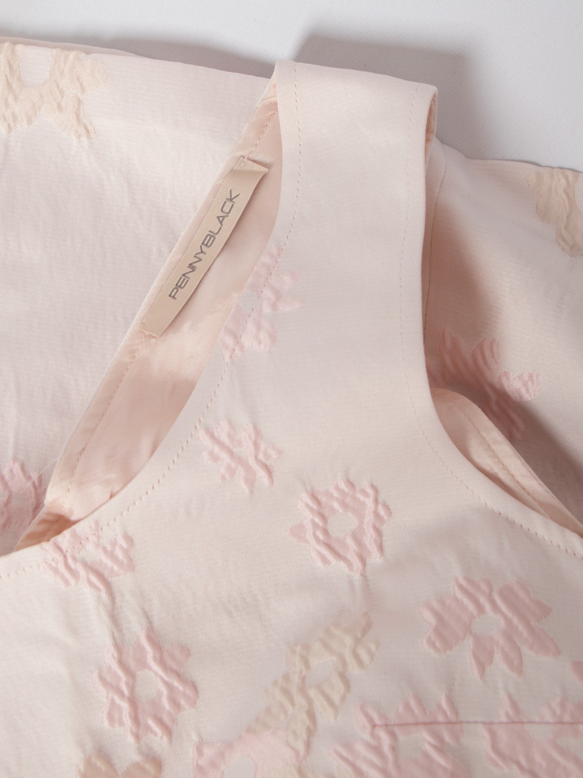 PennyBlack Jacquard A-Line Dress Mini blush pink floral Size XS