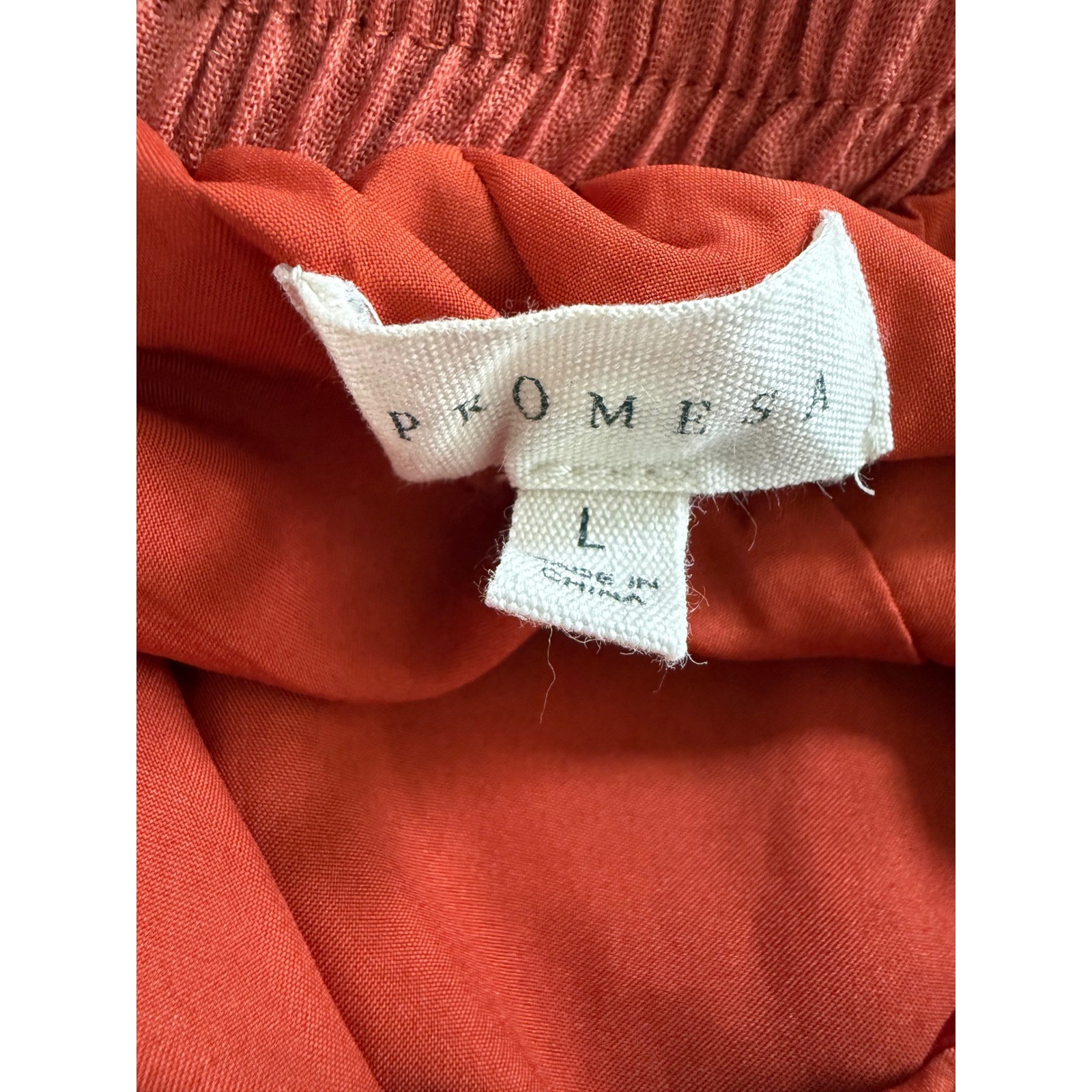 Promesa Floating on Air Layered Gauze Halter Maxi Dress Womens Sz L Rust Beachy