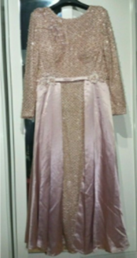 Glittery Pink Satin Dress