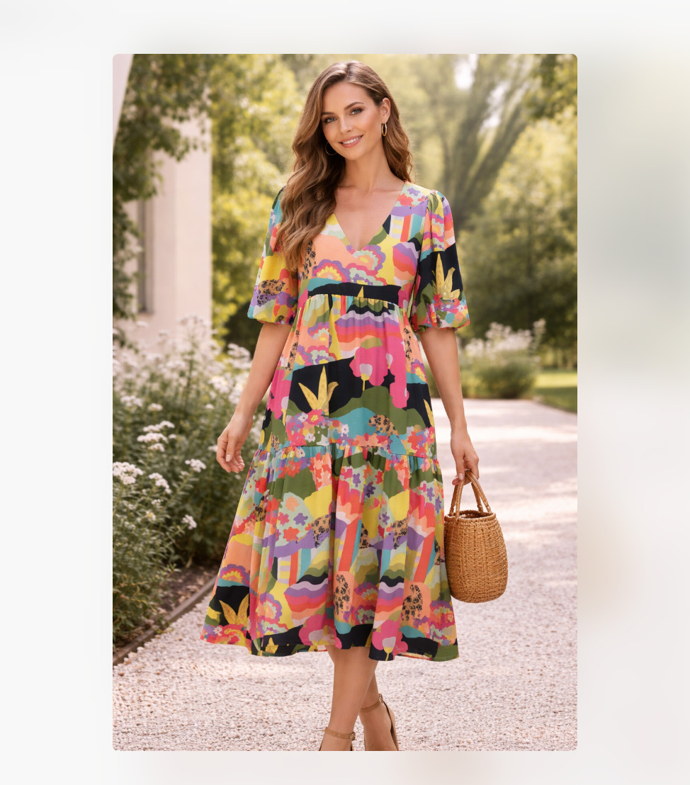Crosby By Mollie Burch Brawley Dress Sri Lanka Womens Small Multicolor Midi