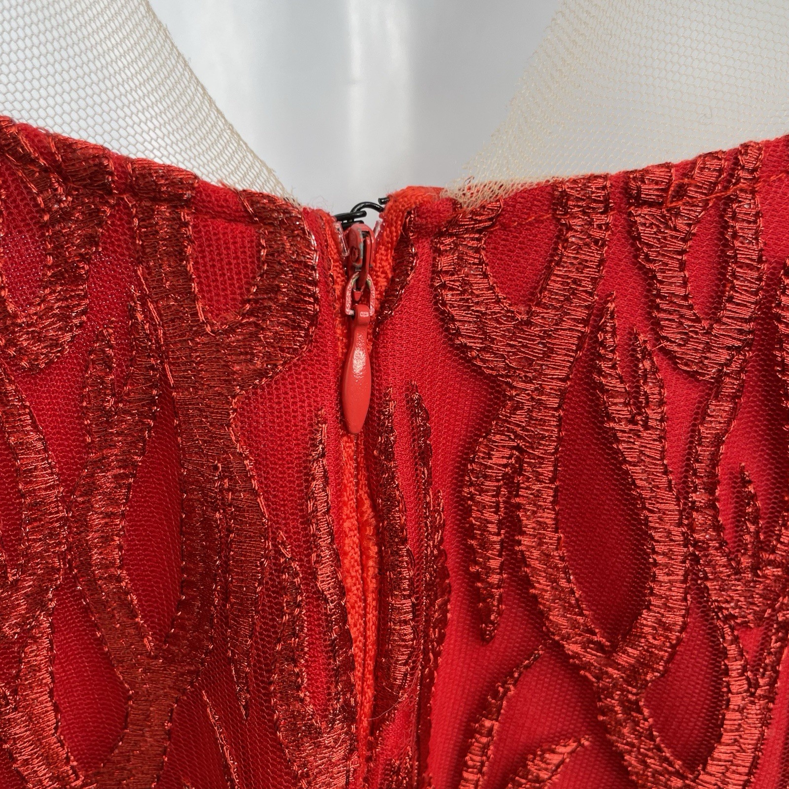 Ana Maria Mariano Red Evening Gown Est. Size 2 Bodycon Statement Va Va Voom