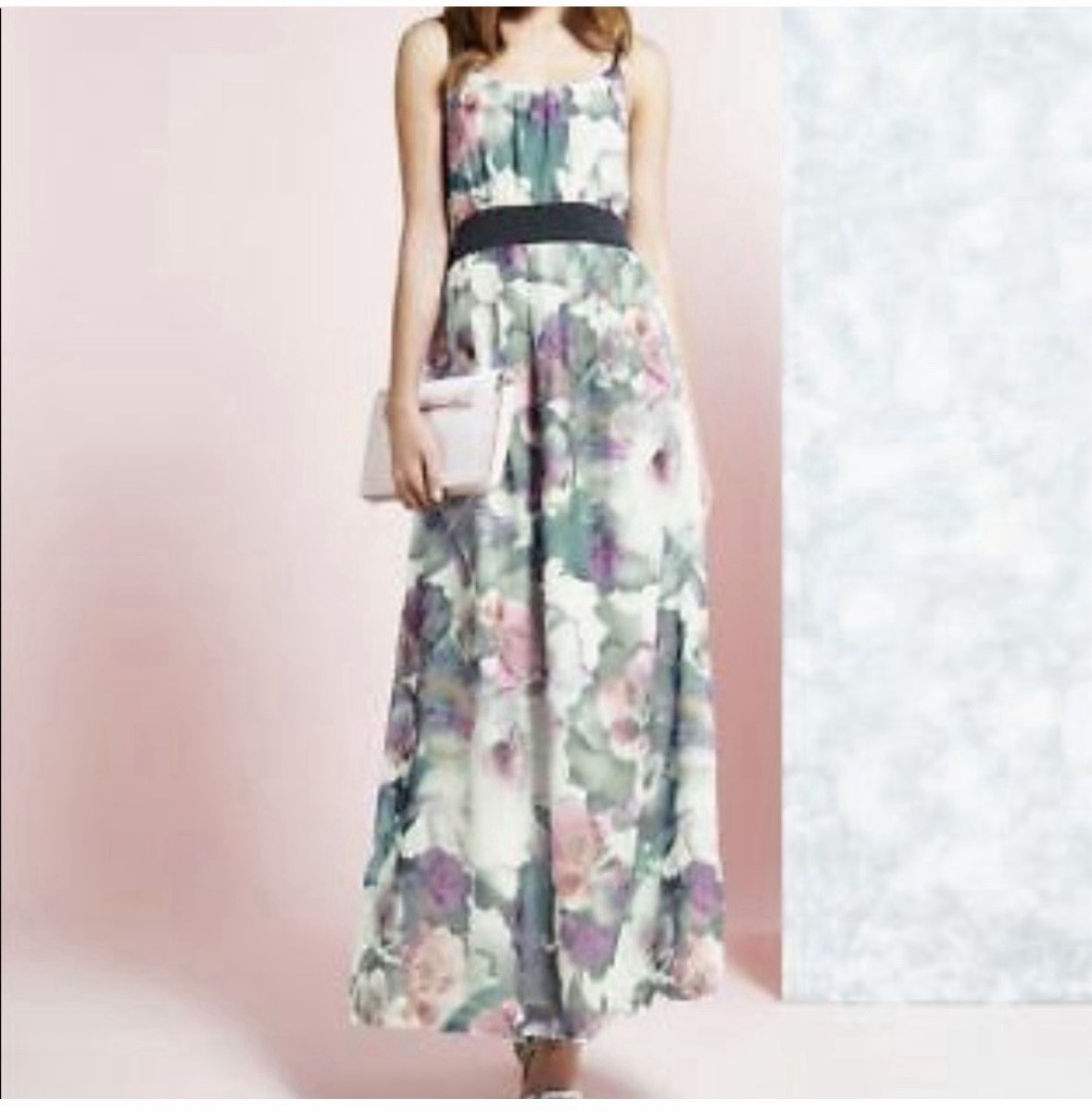 Uttam Boutique Multicolor Floral Maxi Dress Size M