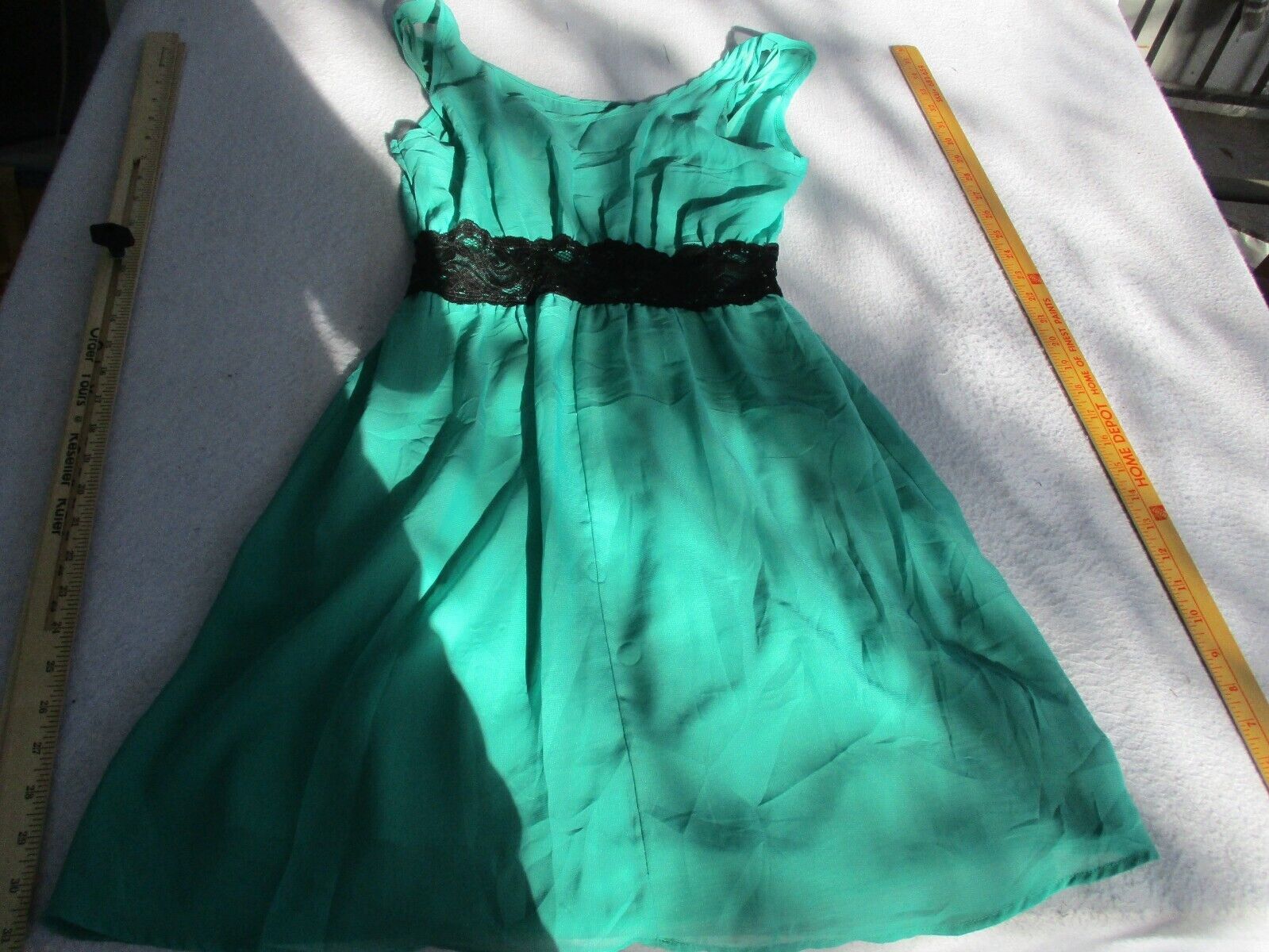 Womens Ms. Bella D teal blue dress
