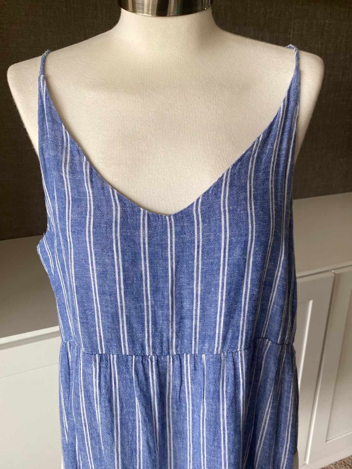 Rails Mattie Dress Mixed Blues Stripe Size Large
