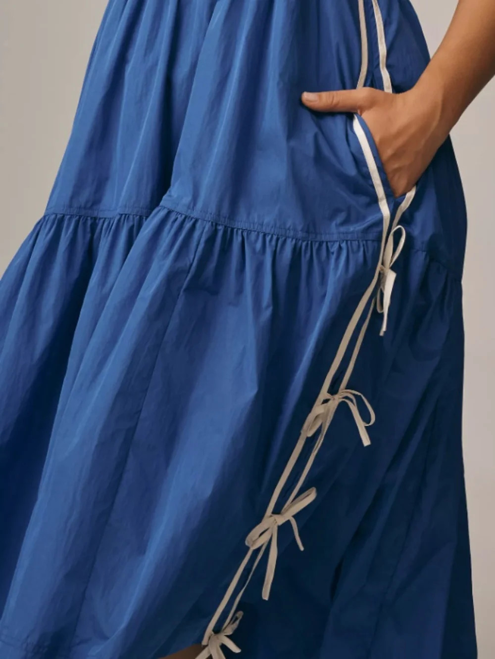 Anthropologie Daily Practice Bowline Sleeveless Midi Dress in BLUE nwt