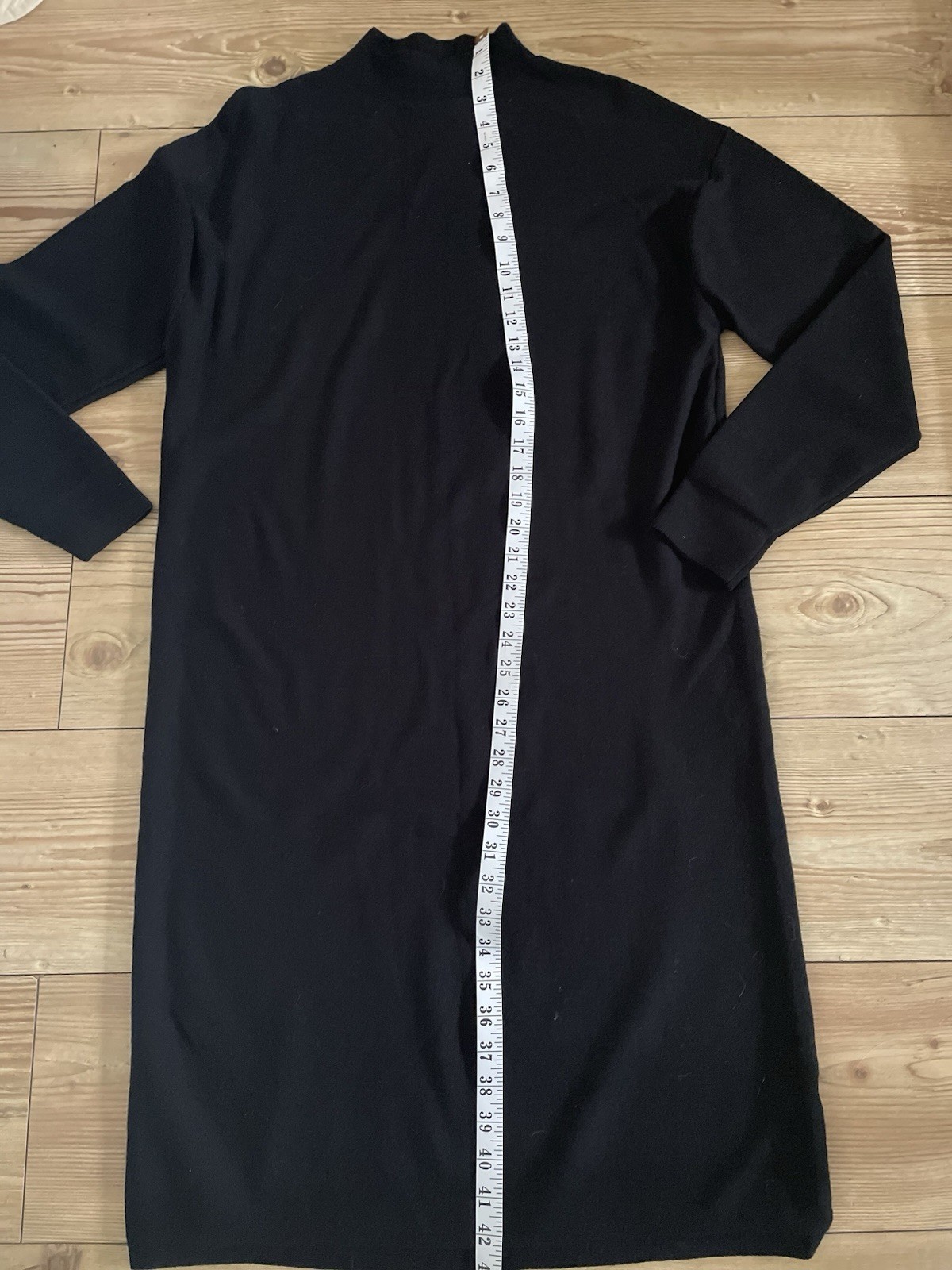Crying Centre Japanese Jumper Knit Dress Black High Neck Midi Uk 12-14