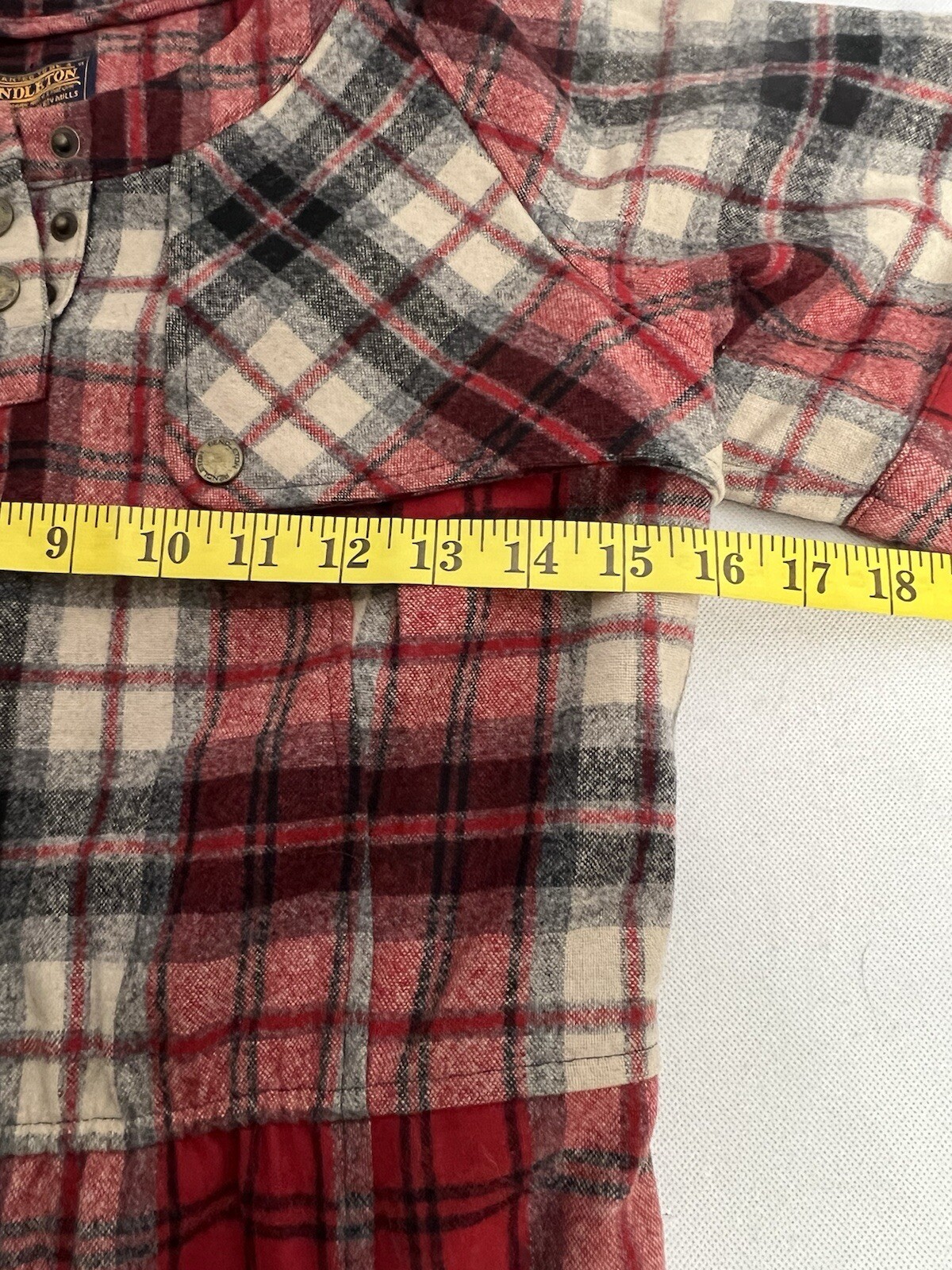 Pendleton The Portland Collection 100% Virgin Wool Plaid Red Tartan Dress Small