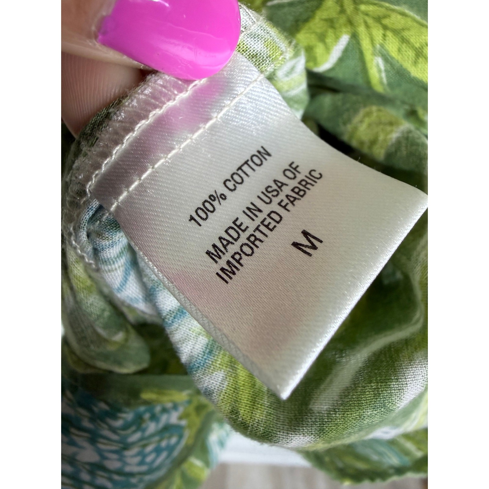 Fitzroy & Willa Island Time Dress Size Medium 100% Cotton