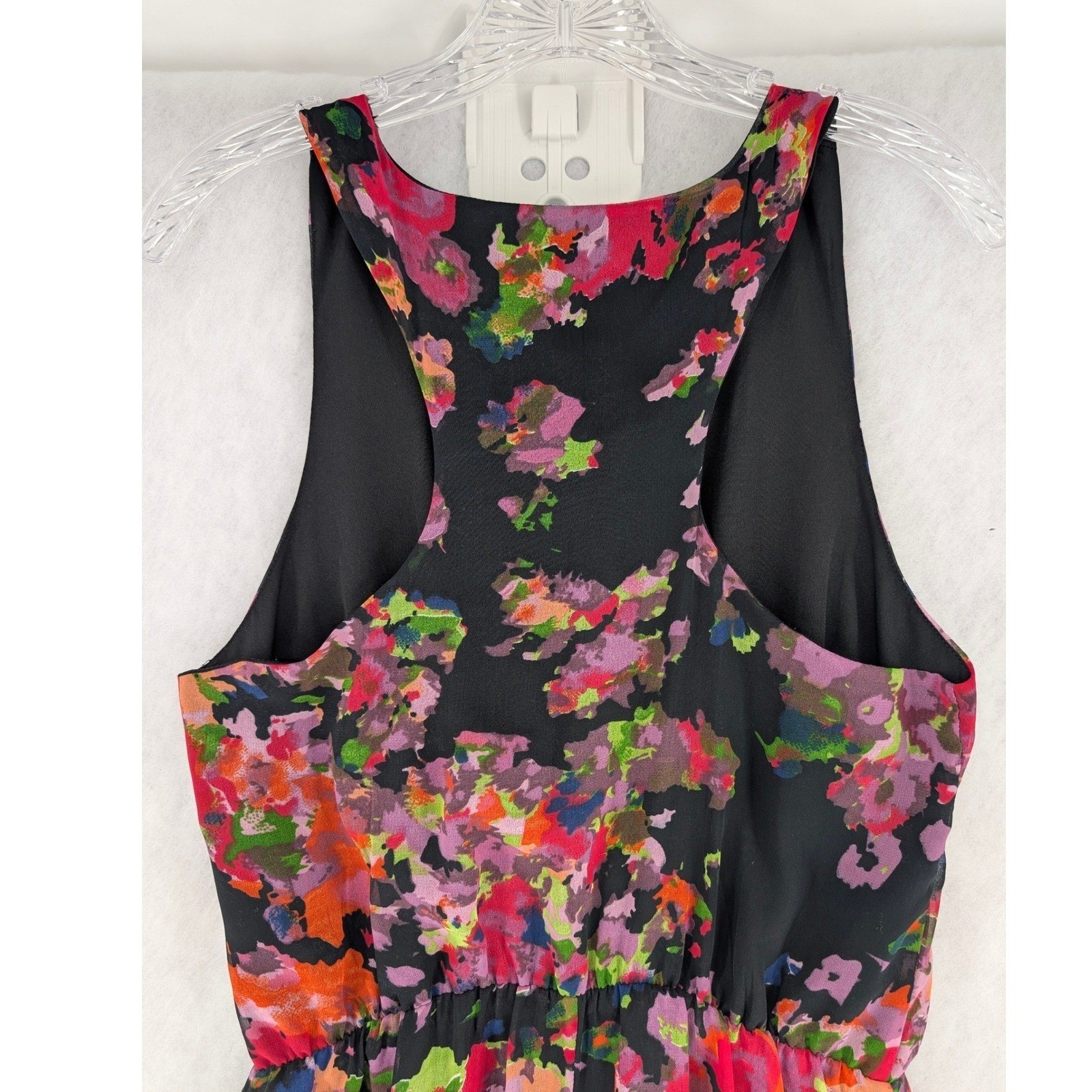 W118 Walter Baker Womens Floral Watercolor Maxi Dress Sleeveless S Racerback