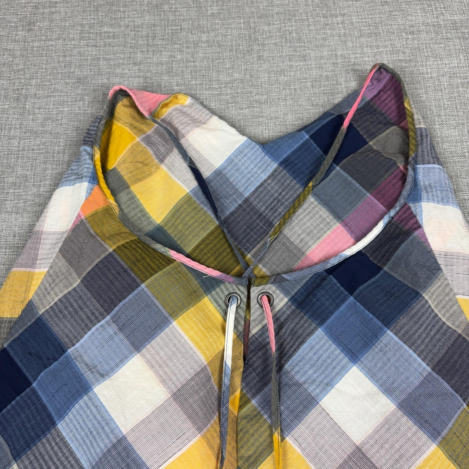 Patagonia Dress Womens 0 Multicolor Plaid Halter Asymmetrical Sundress Short