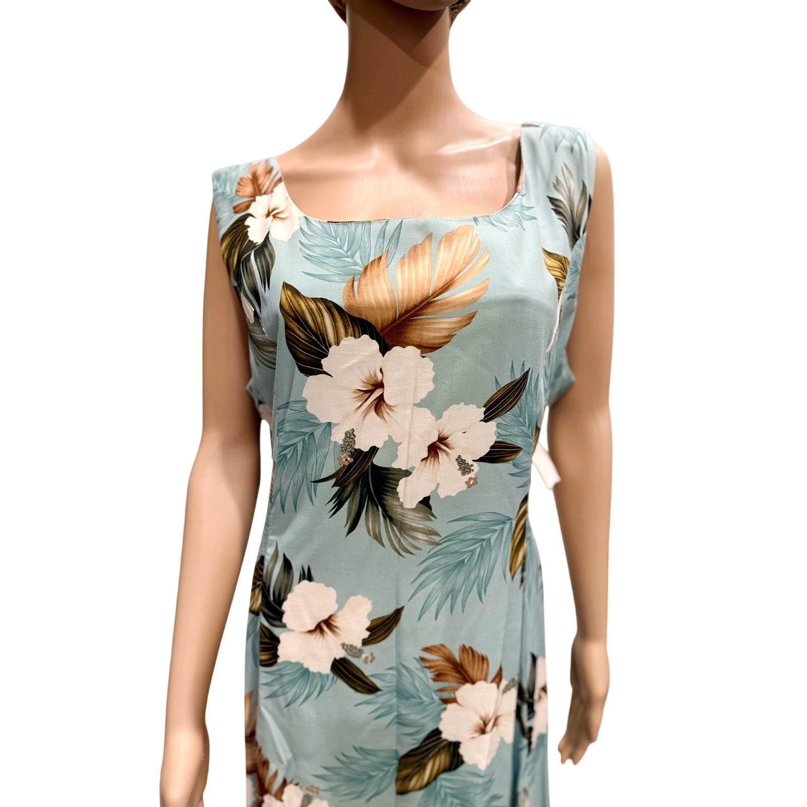 NWT Hilo Hattie Paradise Bay Sylvia Hawaiian Maxi Dress 2XL Made in Hawaii