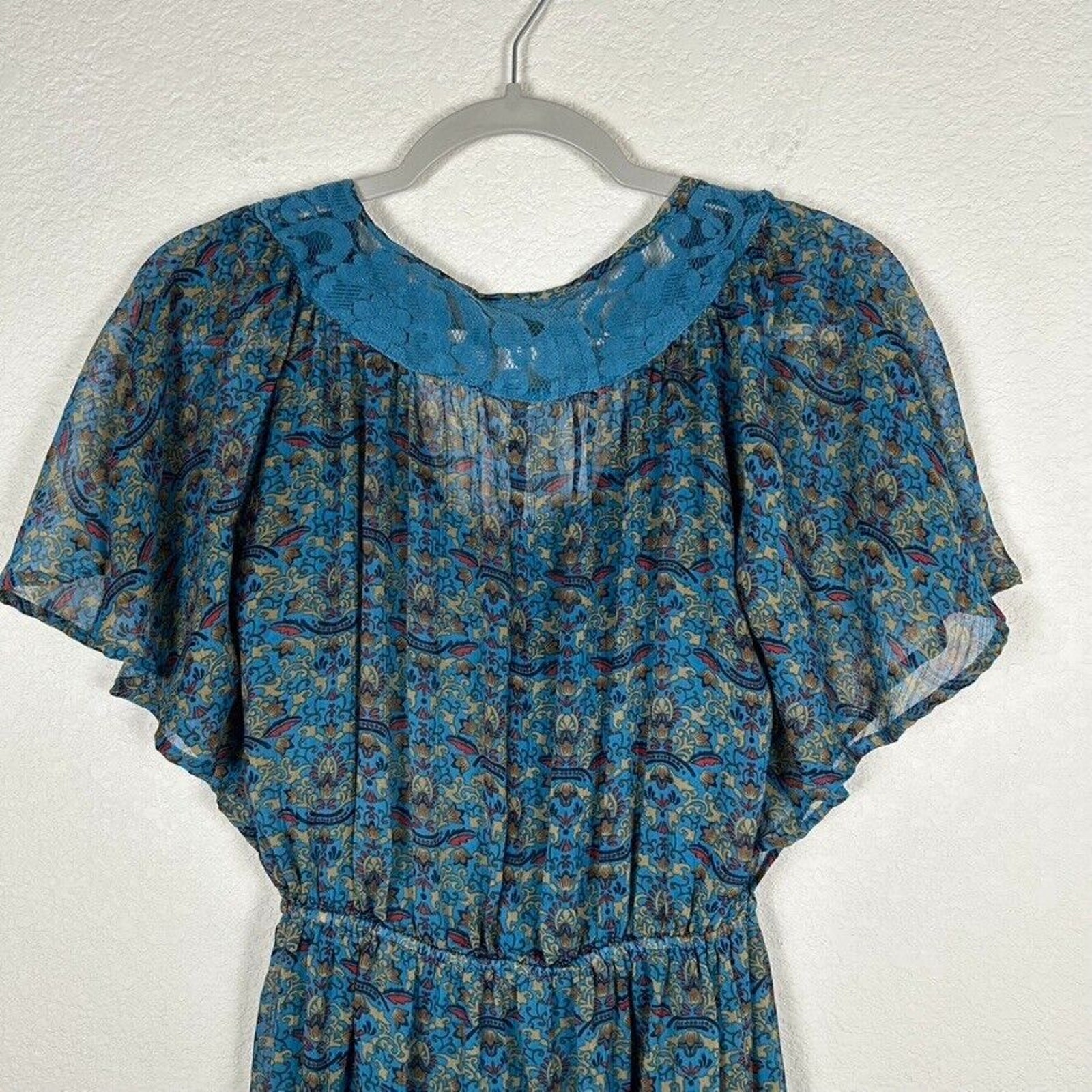 Xhilaration Women’s Sz S Babydoll sheer mini dress/tunic Fairy Hippie Bohemian