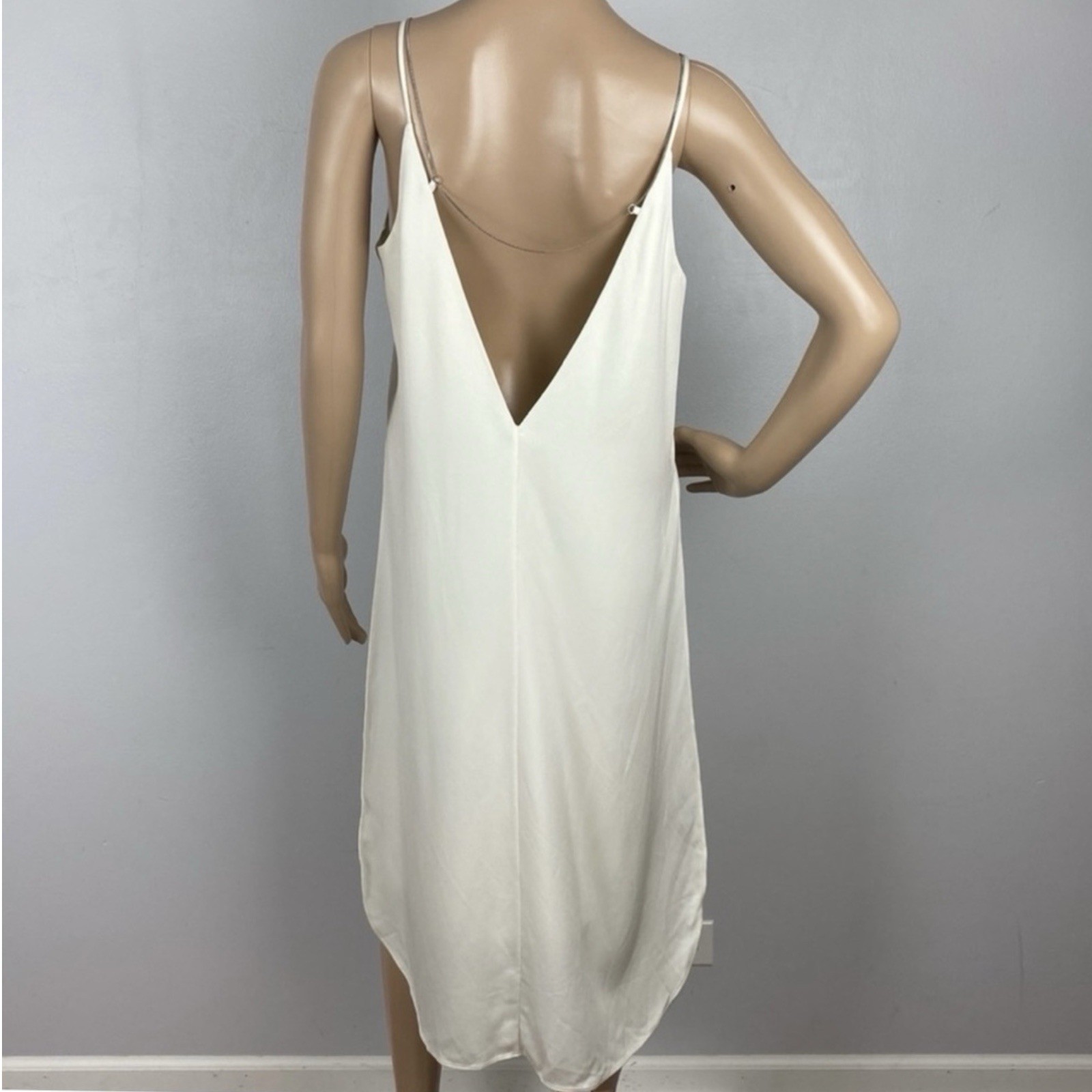 $495 NEW T BY ALEXANDER WANG IVORY CHAIN DETAIL DRESS 6
