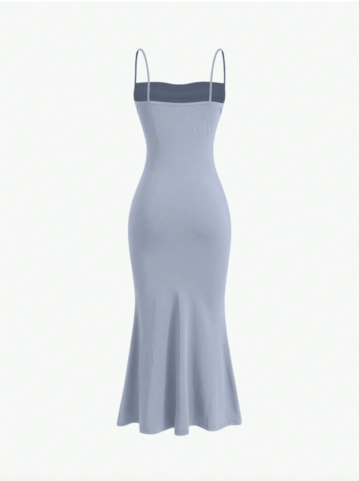 Gray MOD Solid Ruched Mermaid Hem Cami Dress Sz XS S M L