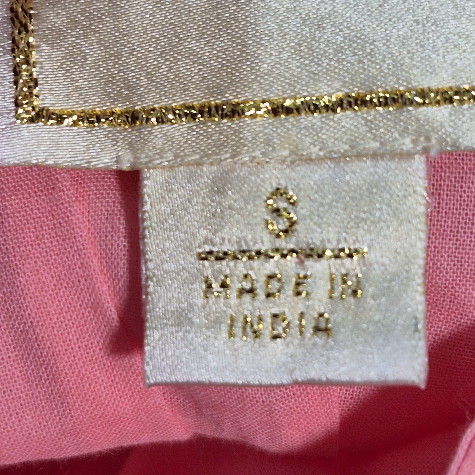 EMILY MCCARTHY MAXI DRESS SLEEVELESS GEOMETRIC EMBROIDERED PINK SIDE ZIP SMALL