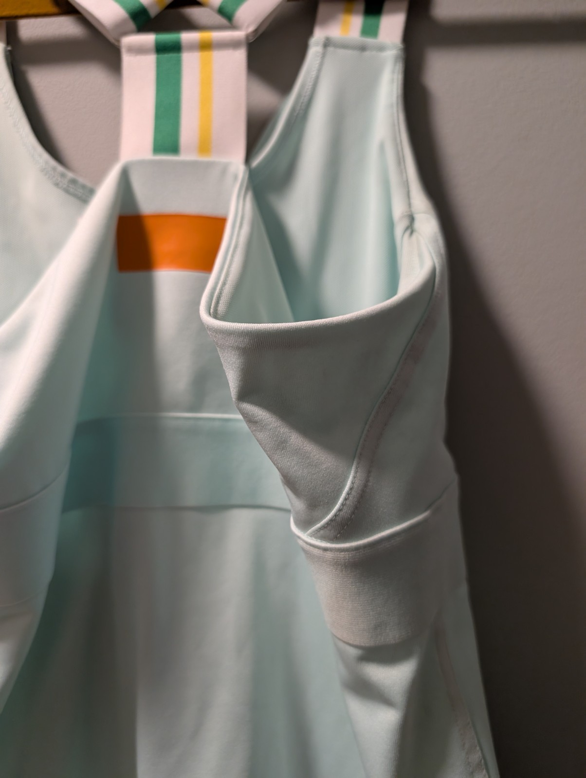 Adidas Stella McCartney Barricade Aqua Tennis Dress 40 Womens M Racer Back