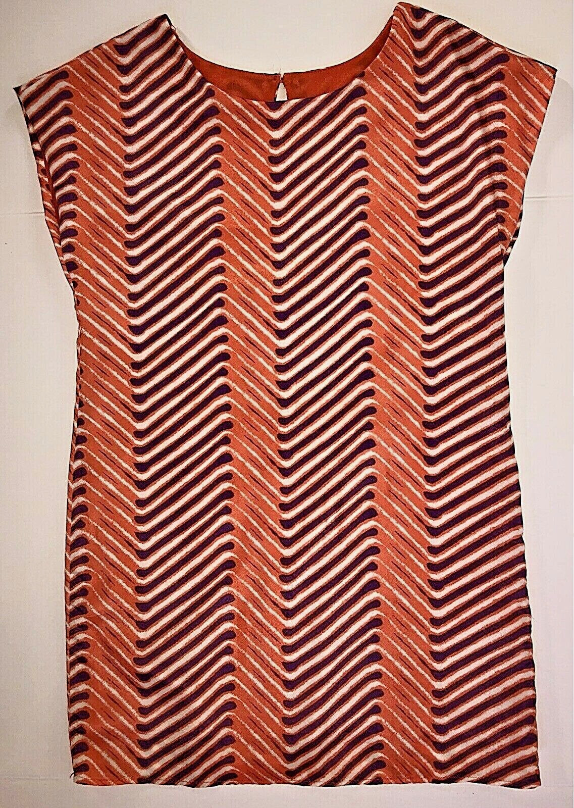 NWOT Clemson Short Dress Ladies S 4 6 CollectiveConcepts PolyLined Orange Purple