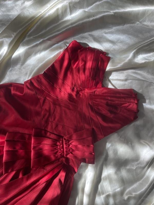 Women Karen Millen Dress Red Polyester S-M