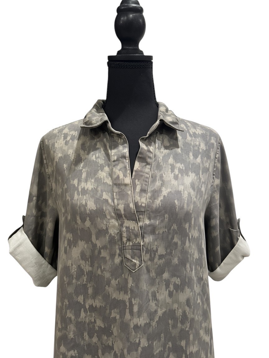 Philosophy Brushed Cougar Patterned Shirt Dress