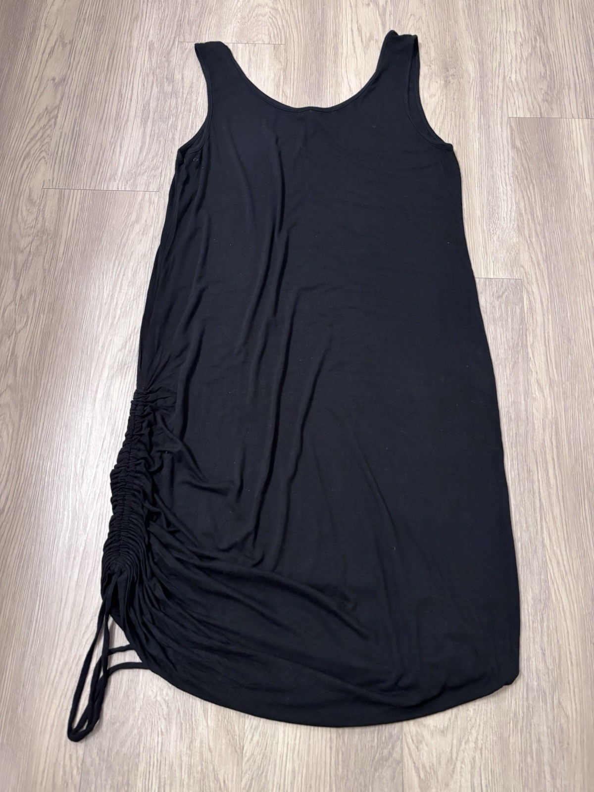 Green Envelope WomenBlack L Dress Rouching Flattering Sleeveless Versatile Comfy