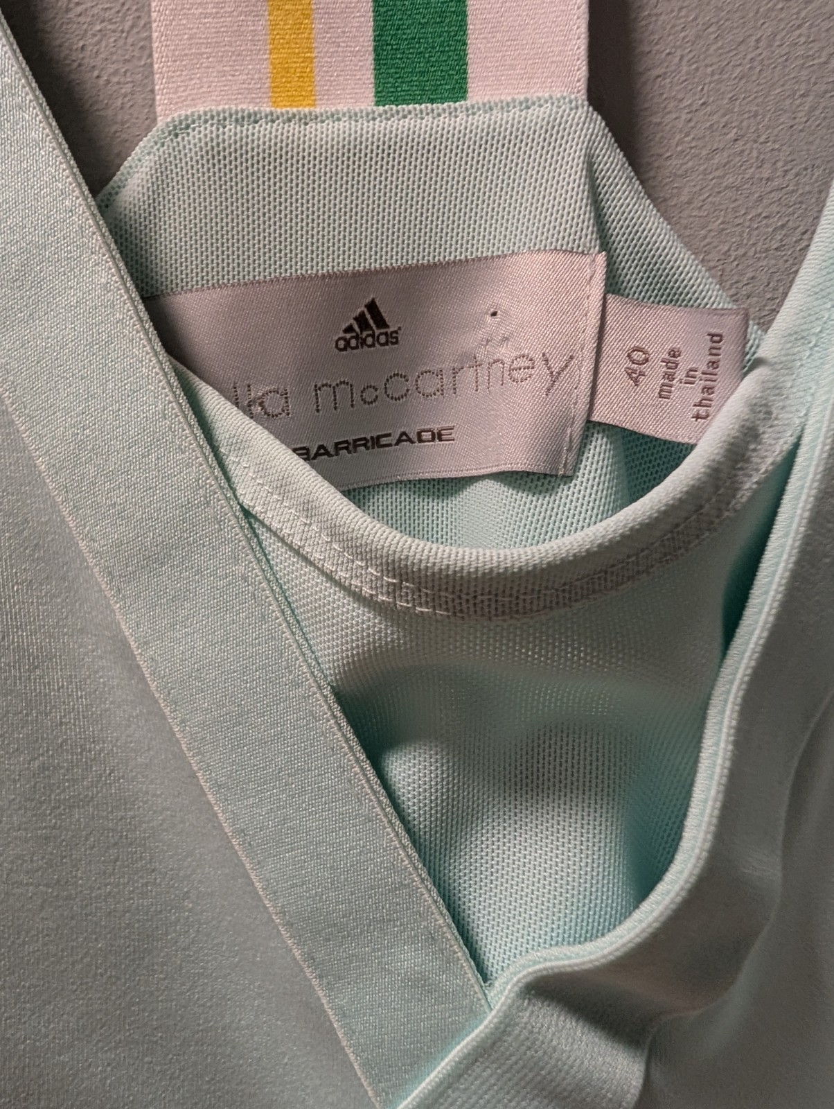 Adidas Stella McCartney Barricade Aqua Tennis Dress 40 Womens M Racer Back