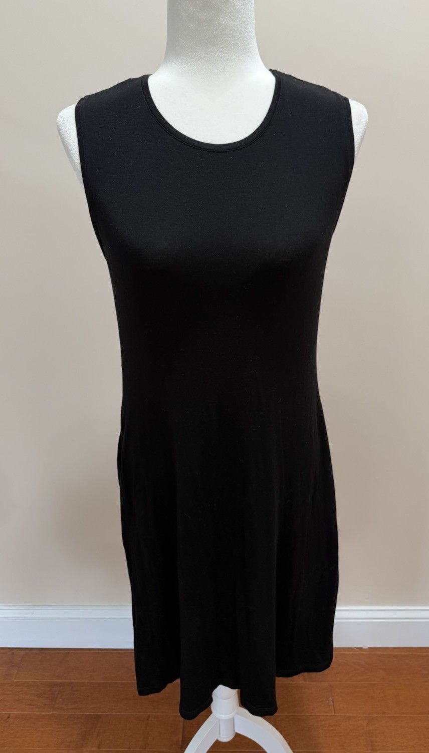 Gudrun Sjoden Black Tencel Lyocell Elastane Sleeveless Dress Sz. M