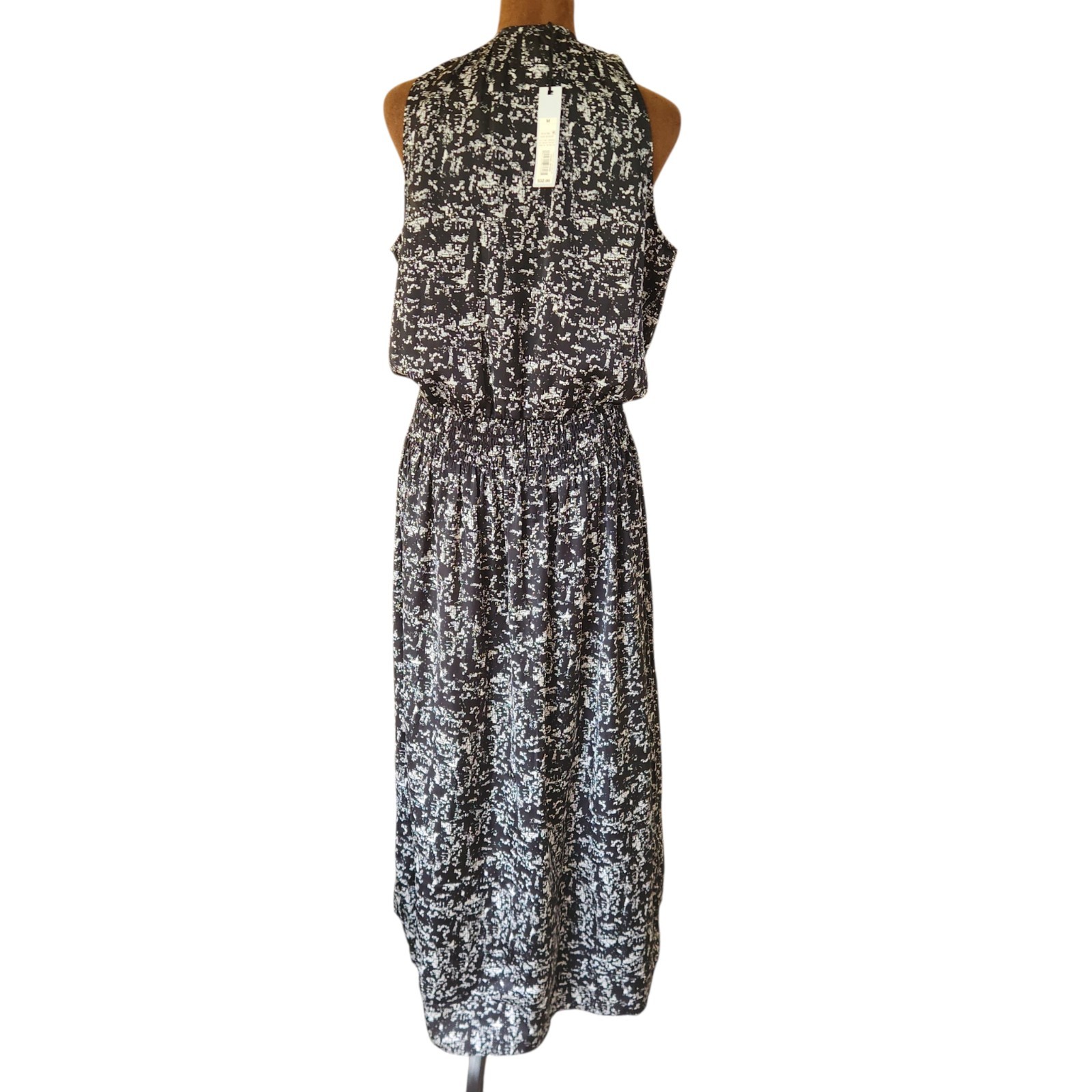 NWT Prologue Maxi Dress Size M Stretch Waist Sleeveless Lightweight Satin
