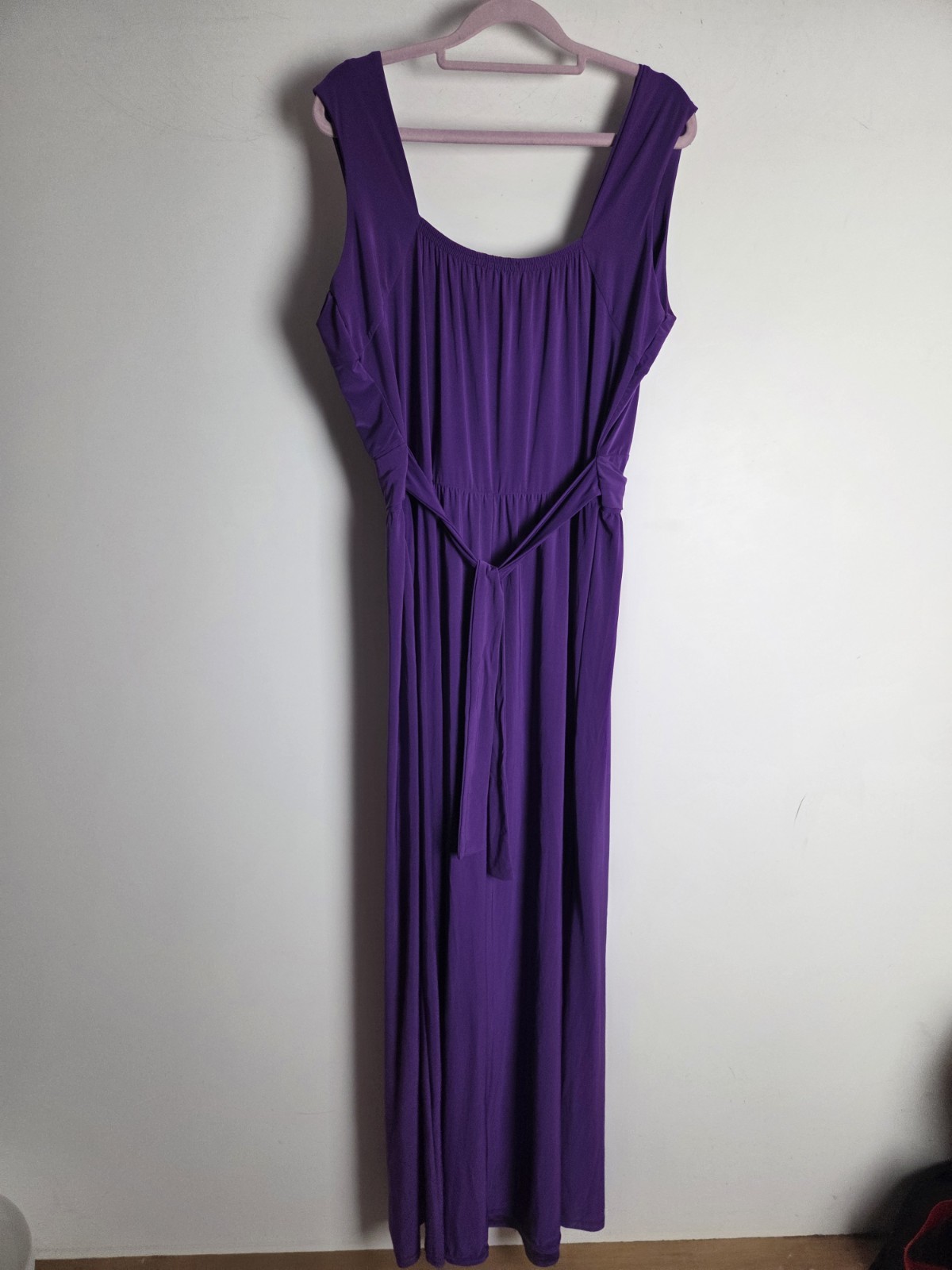 Purple Maxi Dress UK 20 22 Stretch Summer Too True Clothing