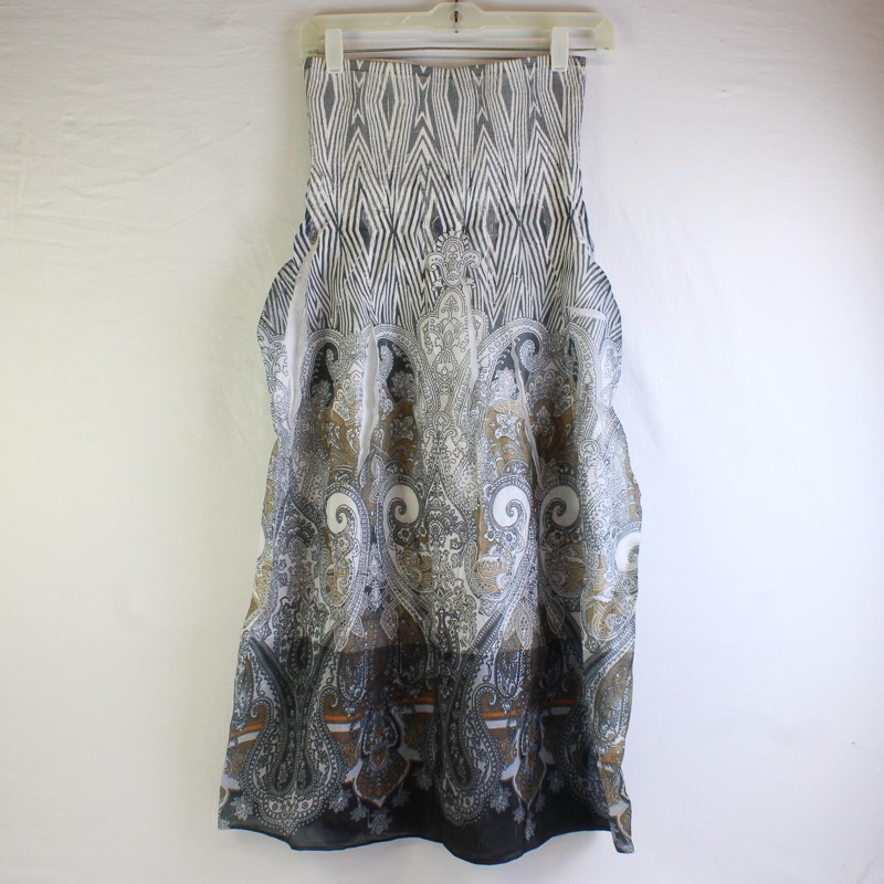 Lapis Women’s One Size White Gray Stretch Halter Dress Multi-Color