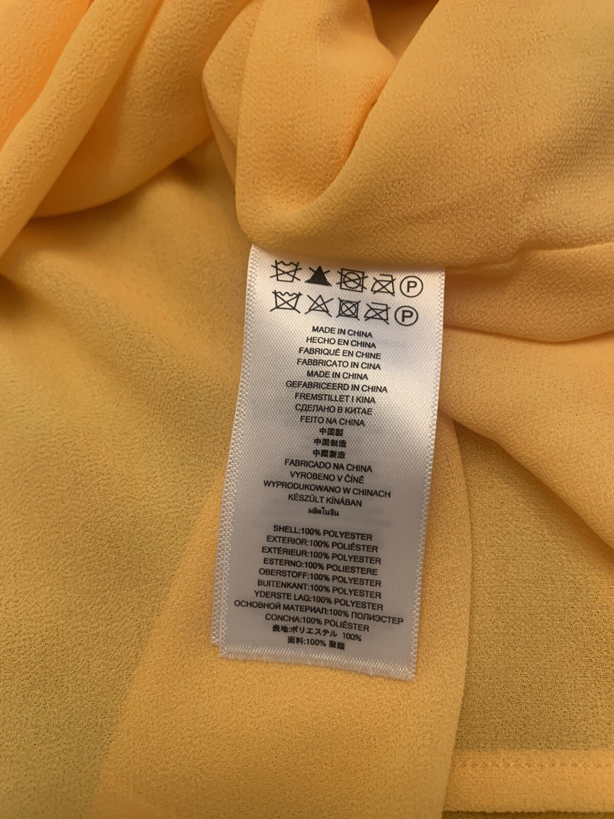 NEW MICHAEL Michael Kors Yellow Long Sleeved Ruched Waist Dress Size Medium NWT