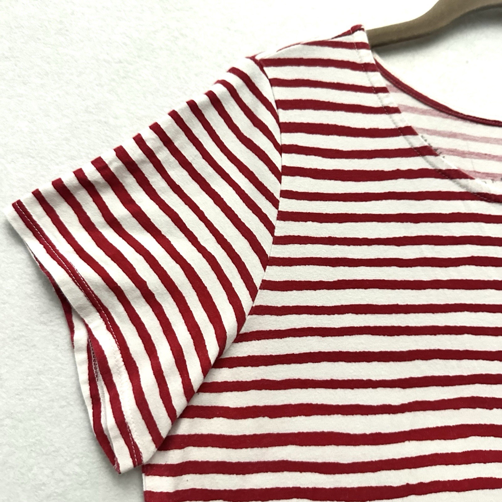 HIHO Red Striped M Medium Cotton Bodycon Dress Beach Resort Cruise Vacation
