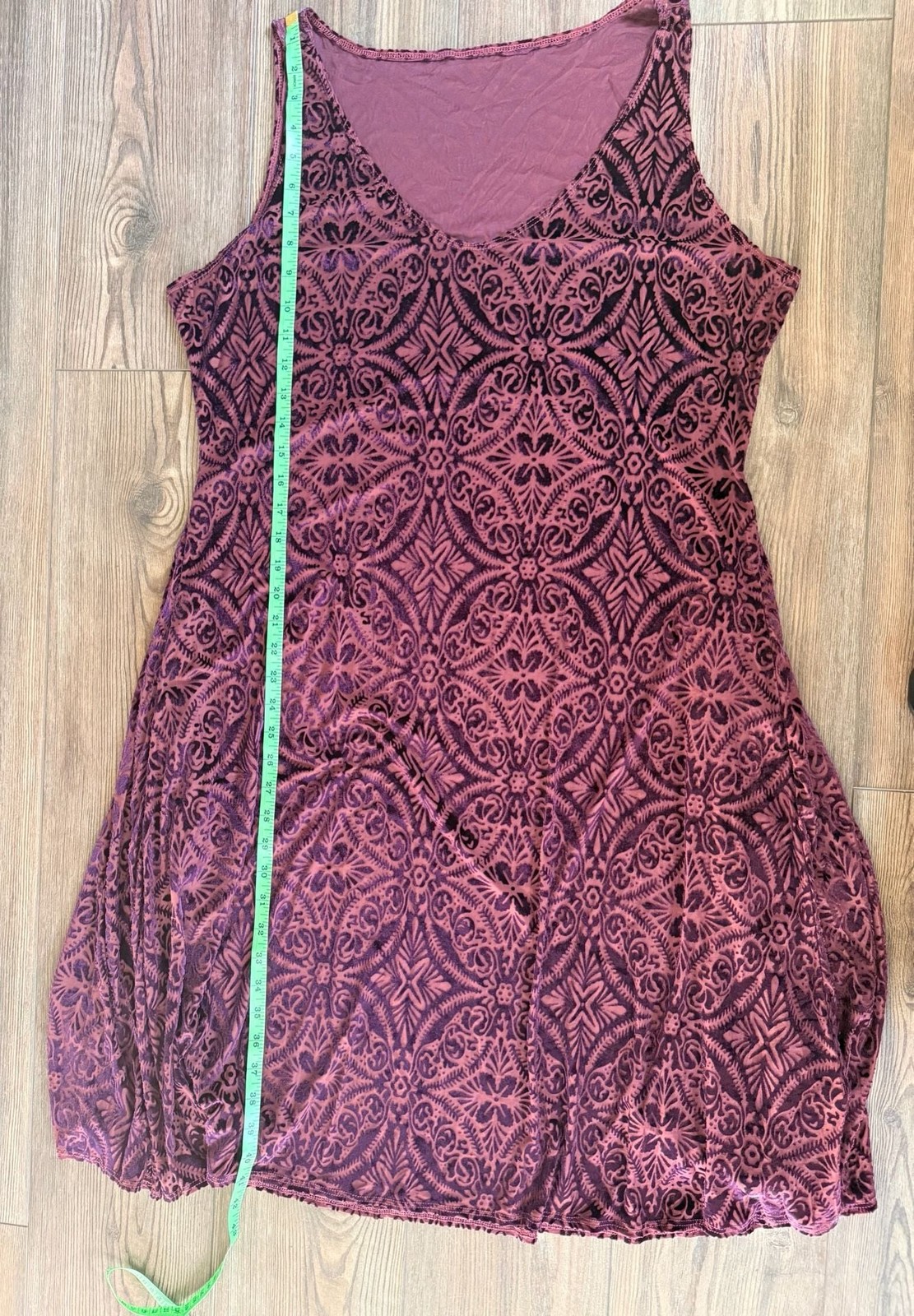 Elhoffer Design Burnout Velvet Sleeveless Swing Tank Dress