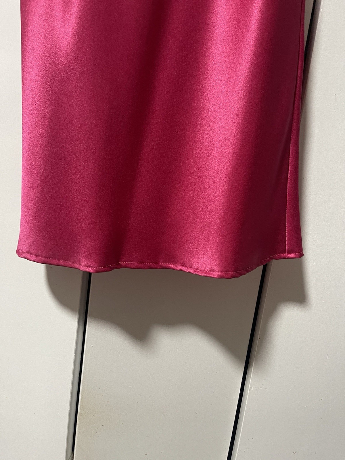 Vintage 80s JoEd Sophisticates Magenta Beaded Sequin Short Sleeve Dress