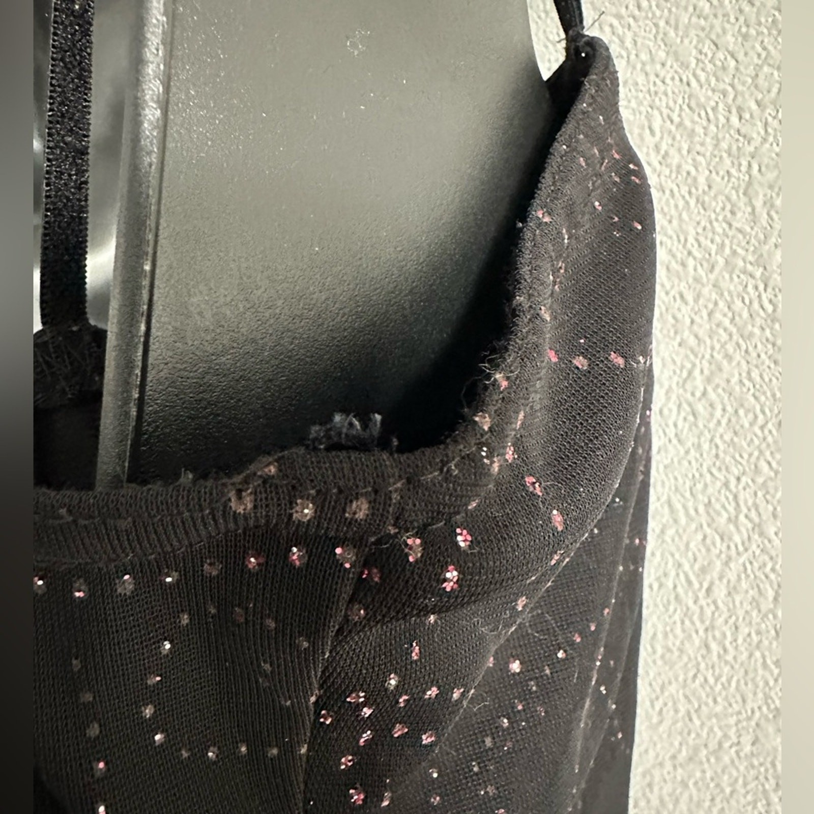 Vintage Y2K Sheer Black Glitter Maxi Dress | Mesh Overlay Slip Dress Sparkle L