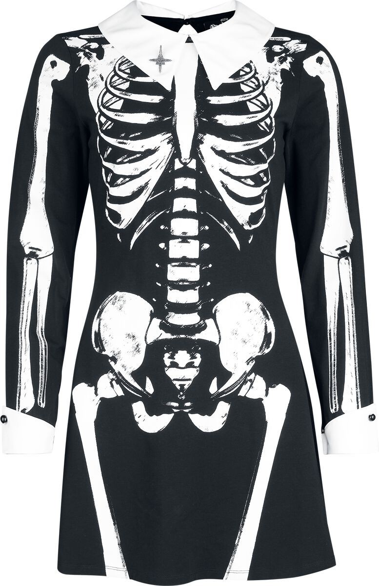 Ghost Band – Ghoul Skeleton Women’s Dress Black & White Metal Band New Rare