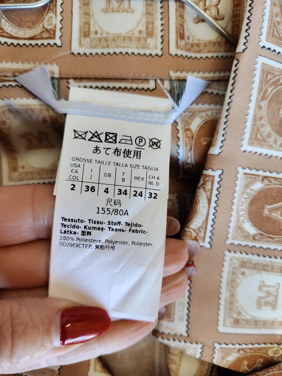 ✨MAX MARA Logo Printed Pleated Dress 36IT, 32De, 34Fr, 2US, 4GB