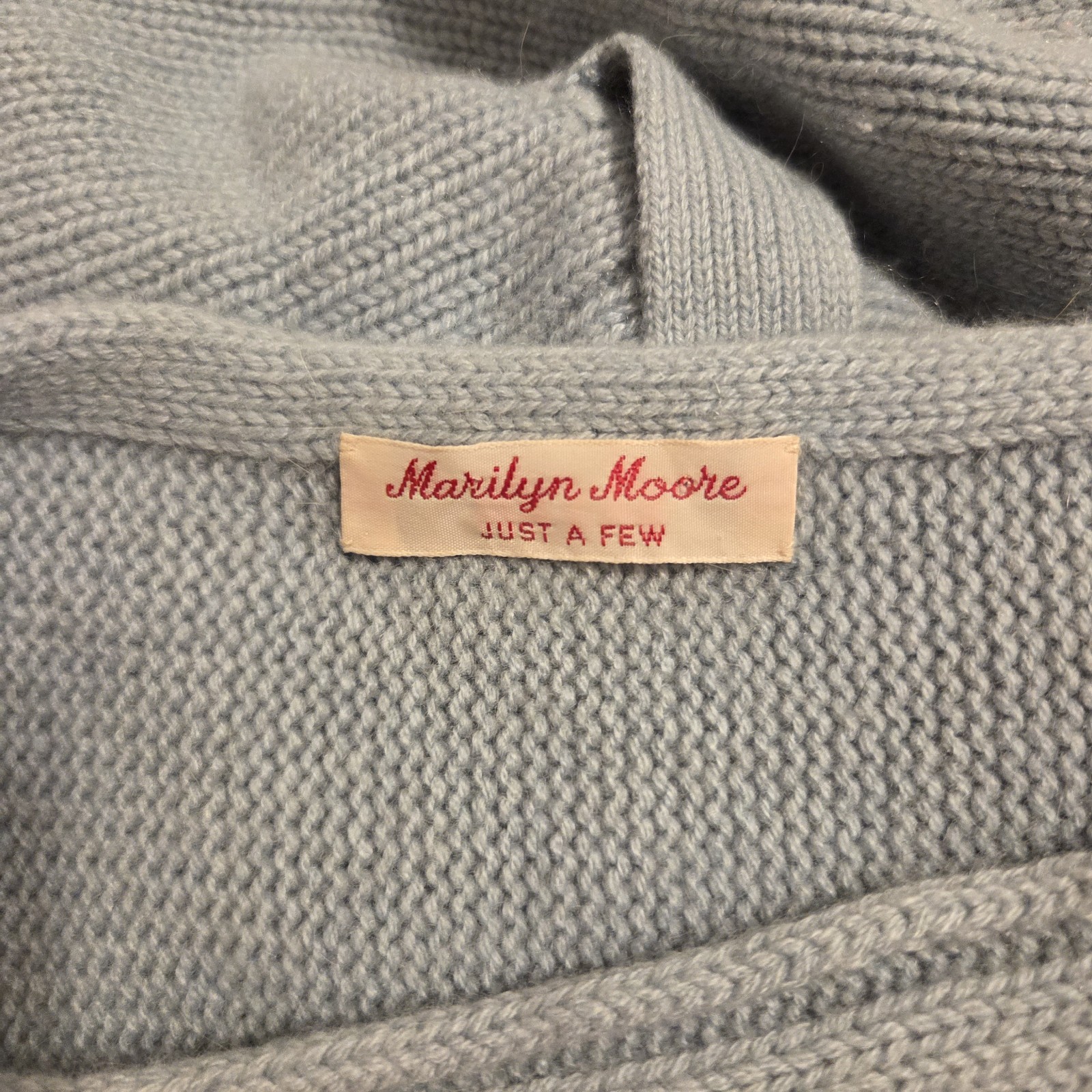 Marilyn Moore Cashmere Blend Mini Sweater Dress Sleeveless Size Small Pale Blue